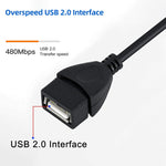 90 Degree Mini USB Male to USB 2.0 AF Adapter Cable with OTG Function, Length: 13cm, Right Augle Mini USB, 13cm