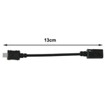 Mini USB Female to Micro USB Male Cable Adapter, Length: 13cm