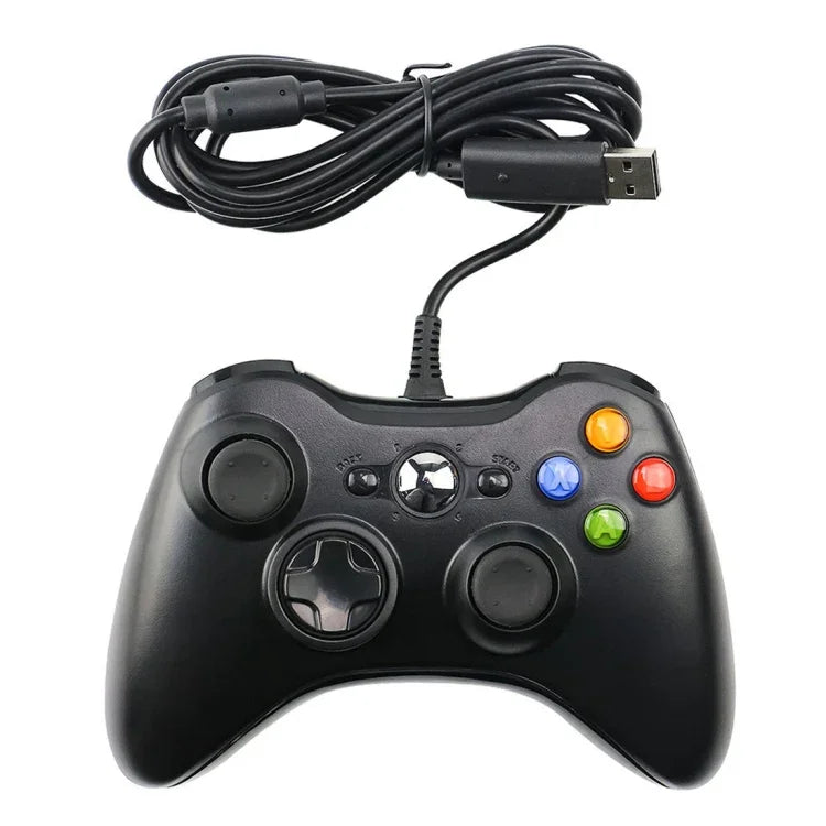 USB 2.0 Wired Controller Gamepad for XBOX 360, Plug and Play, Cable Length: 2.5m, For XBOX 360, For XBOX 360 (Black)