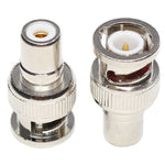 BNC Male to RCA Female Connector Coaxial Cable Adapter, Male to RCA