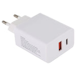 24W PD + QC3.0 Fast Charger Power Adapter Plug Adapter EU Plug, 24W EU Plug