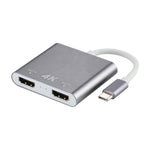 4K Ultra HD Dual HDMI Interface Output to USB-C / Type-C Adapter, 9175B