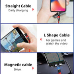 2m 2A Output USB to USB-C / Type-C Nylon Braided Rotate Magnetic Charging Cable, 2m Type-C