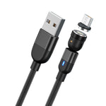 2m 3A Output USB to Micro USB 540 Degree Rotating Magnetic Data Sync Charging Cable, 2m Micro USB