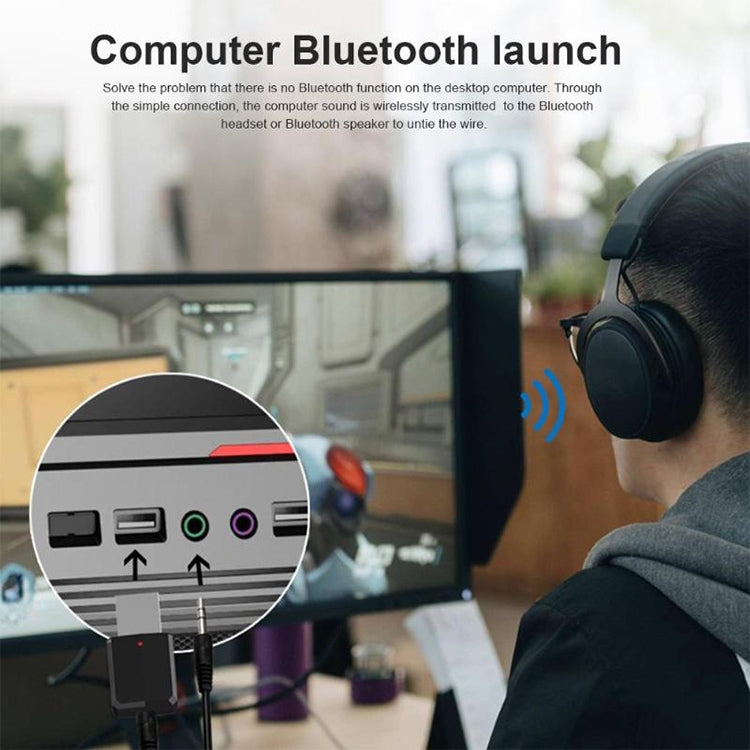 Bluetooth5.0  Audio Receiver USB Bluetooth Adapter Bluetooth Transmitter Support Win8/10, ZF169