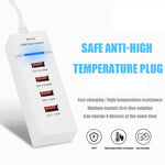 5V 4.1A 4 USB Ports Charger Adapter with Power Plug Cable, Cable Length: 1.5m, EU Plug, EU Plug