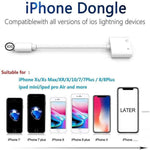 ZS-KL21804 2 in 1 8 Pin to 3.5mm Audio + 8 Pin Charging Interface, Earphone Adapter, Suitable for All IOS Systems, 8 Pin + 3.5mm