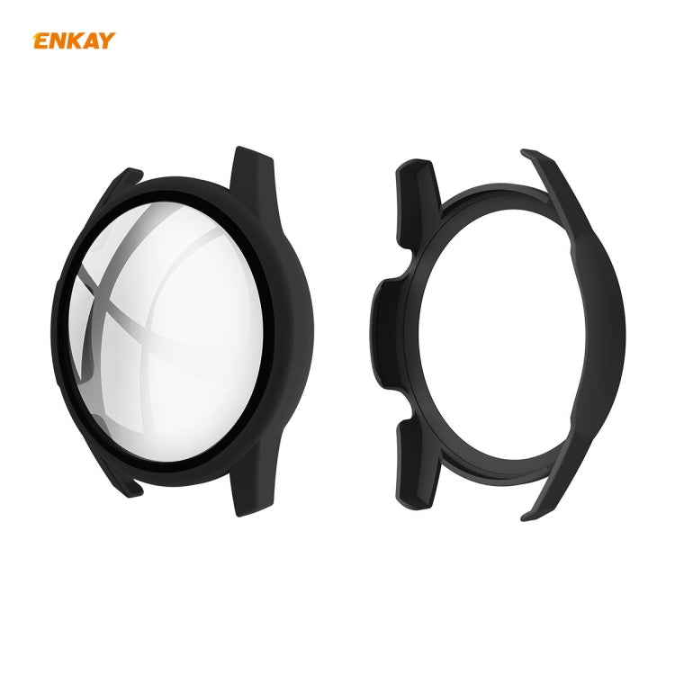For Huawei Watch GT 2 46mm ENKAY Hat-Prince ENK-AC8202 Full Coverage PC Frosted Case + 9H Tempered Glass Protector