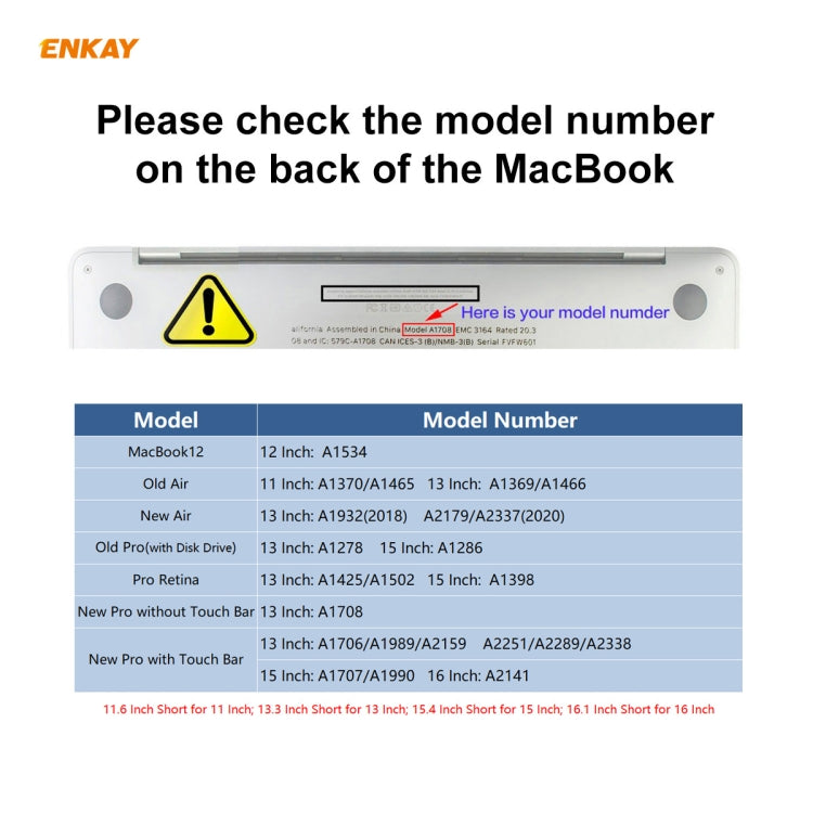 ENKAY For MacBook Pro 16 inch A2141 (2019) Laptop Clear HD PET Screen Protector, For MacBook Pro 16 inch A2141 (2019)