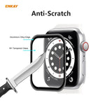 10 PCS ENKAY Hat-Prince 0.2mm 9H Surface Hardness 3D Explosion-proof Aluminum Alloy Edge Full Screen Tempered Glass Screen Film, For Apple Watch 6/5/4/SE 40mm, For Apple Watch 6/5/4/SE 44mm