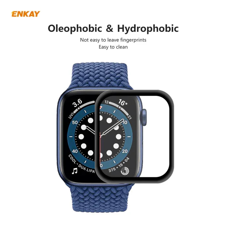 2 PCS For Apple Watch Series 6/5/4/SE 40mm ENKAY Hat-Prince 3D Full Screen PET Curved Hot Bending HD Screen Protector Film, For Apple Watch Series 6/5/4/SE 40mm