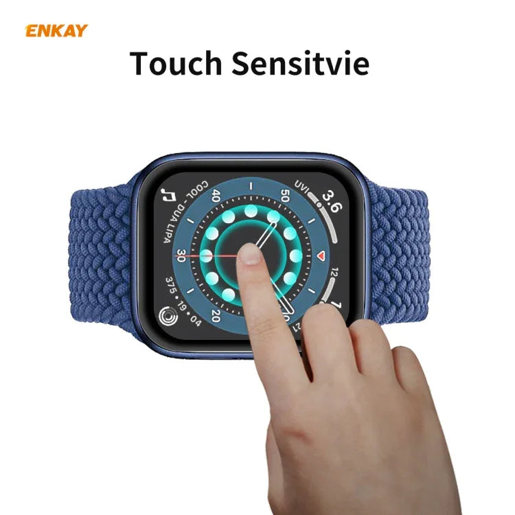 5 PCS For Apple Watch Series 6/5/4/SE 44mm ENKAY Hat-Prince 3D Full Screen PET Curved Hot Bending HD Screen Protector Film, For Apple Watch Series 6/5/4/SE 44mm