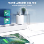 SDC-20W 2 in 1 PD 20W USB-C / Type-C Travel Charger + 3A PD3.0 USB-C / Type-C to 8 Pin Fast Charge Data Cable Set, Cable Length: 1m,, US Plug, EU Plug, UK Plug