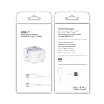 A2344 20W PD 3.0 Type-C / USB-C Folding Travel Charger + USB-C / Type-C to Type-C Fast Charging Data Cable Set, UK Plug, Length: 2m, 20W Type-C Length: 2m