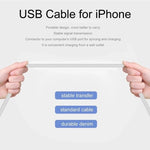 XJ-51 3A USB to 8 Pin Fast Charging Cable for iPhone 12 Series, Length: 2m, 2m