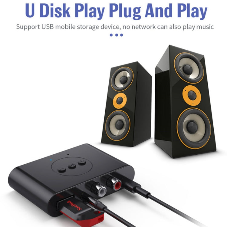 B21 Bluetooth 5.0 Audio Receiver AUX RCA Output U-disk Playback