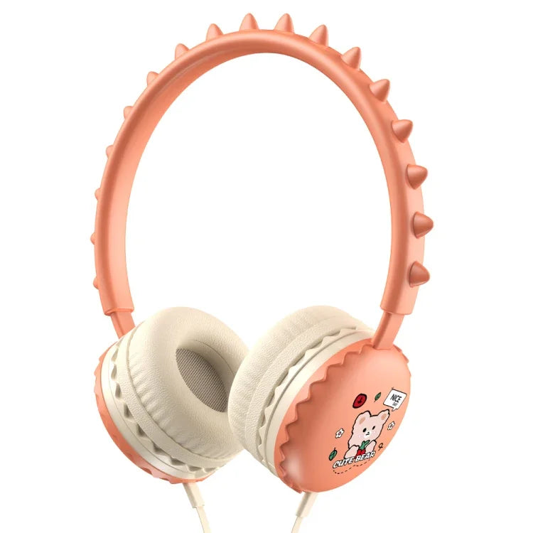 Y19 Cute Cartoon Wired Headphones For Children Kids With Microphone Stereo Music Helmet Earphones For Kids Gifts