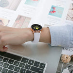 Monochrome Silicone Strap for Apply Samsung Galaxy Watch Active 22mm