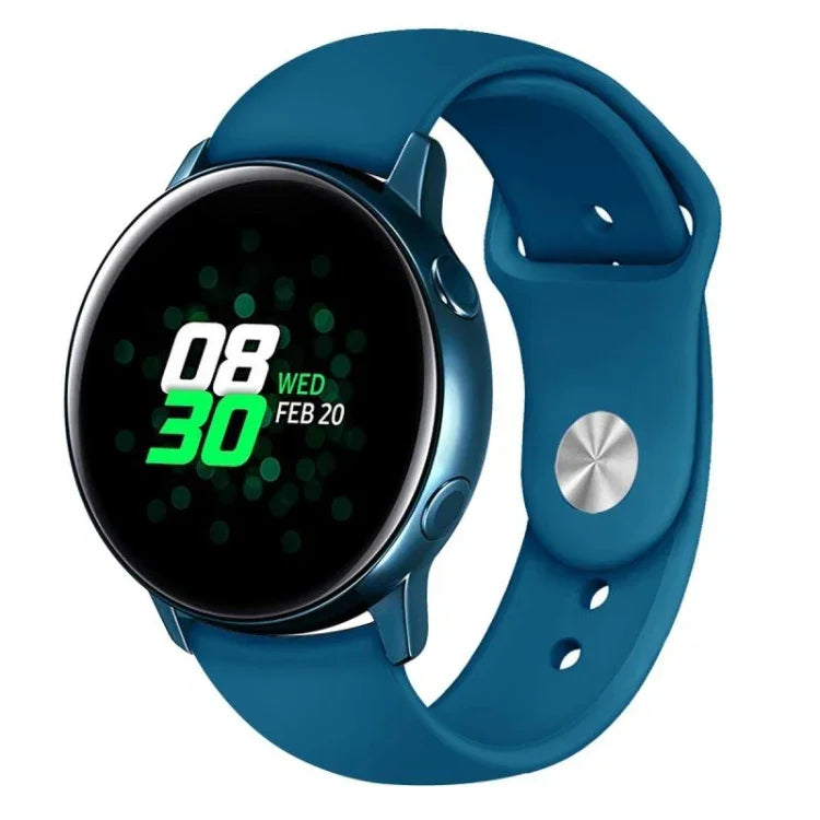 Monochrome Silicone Strap for Apply Samsung Galaxy Watch Active 22mm