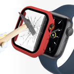 ENKAY Hat-Prince 2 in 1 PC Frame + 9H Tempered Glass Protector Full Coverage Case for Apple Watch Series 7 45mm
