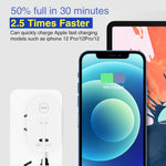 002 40W Dual Port PD / Type-C Fast Charger for iPhone / iPad Series, EU Plug, EU Plug