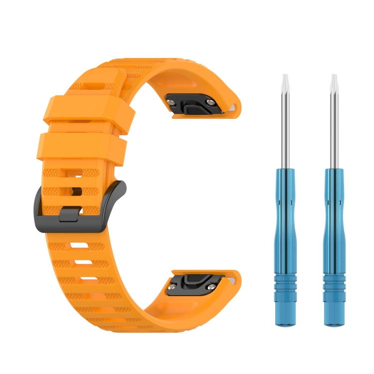 26mm Solid Color Silicone Quick Release Strap, For Garmin Fenix 7X