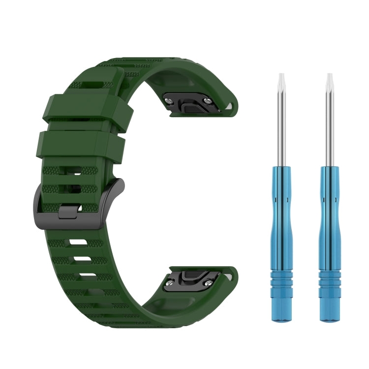26mm Solid Color Silicone Quick Release Strap, For Garmin Fenix 7X