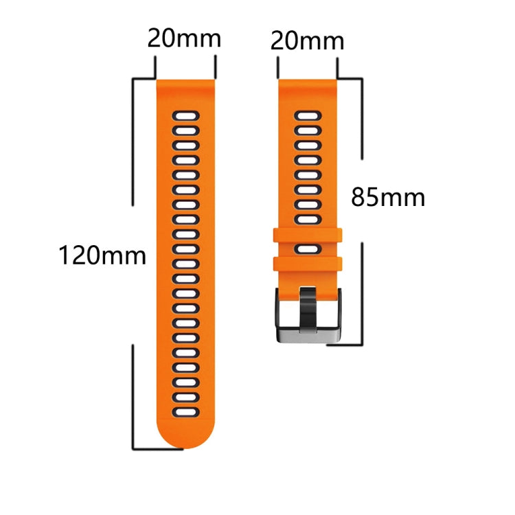 20mm Mixed-color Silicone Strap, For Garmin Venu 2 Plus, For Garmin Move Sport
