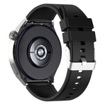 Protruding Head Silver Buckle Silicone Watch Band, For Huawei Watch GT 3 Pro 46mm 22mm, For Huawei Watch GT 3 Pro 43mm 20mm