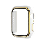 Electroplating Two-color PC+Tempered Film Watch Case, For Apple Watch Series 3/2/1 42mm, For Apple Watch Series 9 / 8 / 7 41mm
