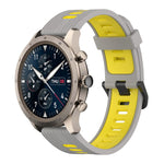 22mm Vertical Pattern Two-Color Silicone Watch Band, For Amazfit 2 Stratos, For  Amazfit Z