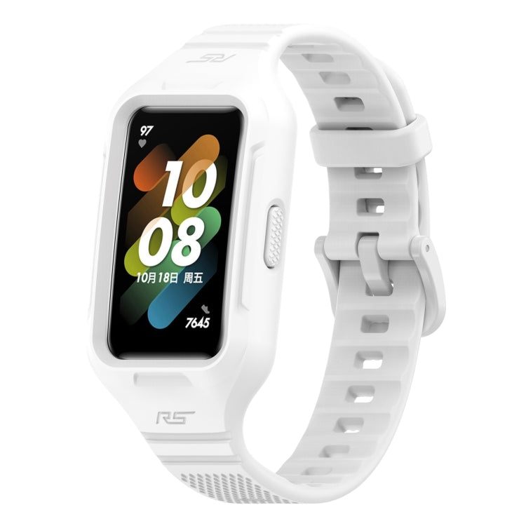 Solid Color Silicone Integrated Watch Band, For Huawei Band 8 / 7, For Honor Band 6