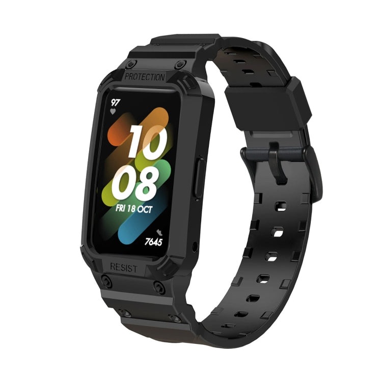 For Huawei Band 6 / 7 / Honor Band 6 JSM Integrated TPU Adjustable Elastic Watch Band, Pink, Black, Army Green, Translucent, Light Grey, Dark Blue