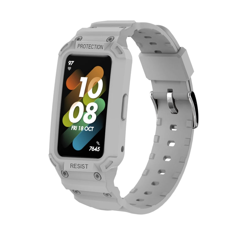 For Huawei Band 6 / 7 / Honor Band 6 JSM Integrated TPU Adjustable Elastic Watch Band, Pink, Black, Army Green, Translucent, Light Grey, Dark Blue