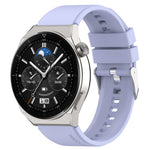 Protruding Head Silicone Strap Silver Buckle, For Huawei Watch GT 42mm/46mm / GT2 46mm 22mm, For Honor Watch GS Pro 22mm, For Honor Magic Watch 2 46mm 22mm, For Huawei Watch GT3 42mm 20mm