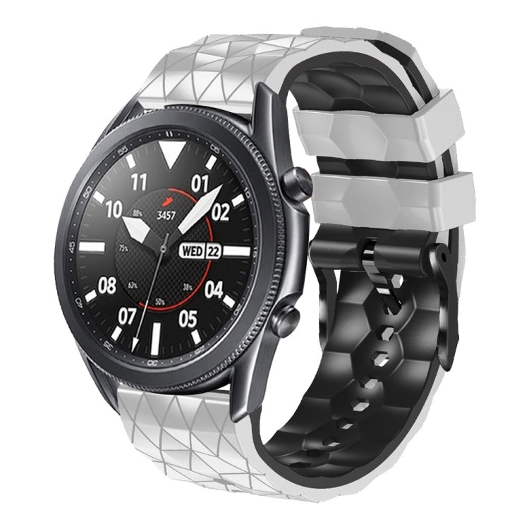 22mm Football Pattern Two-Color Silicone Strap, For Honor Watch GS 3, For Honor Watch GS Pro, For Honor Magic Watch 2 46mm, For Honor Watch Dream