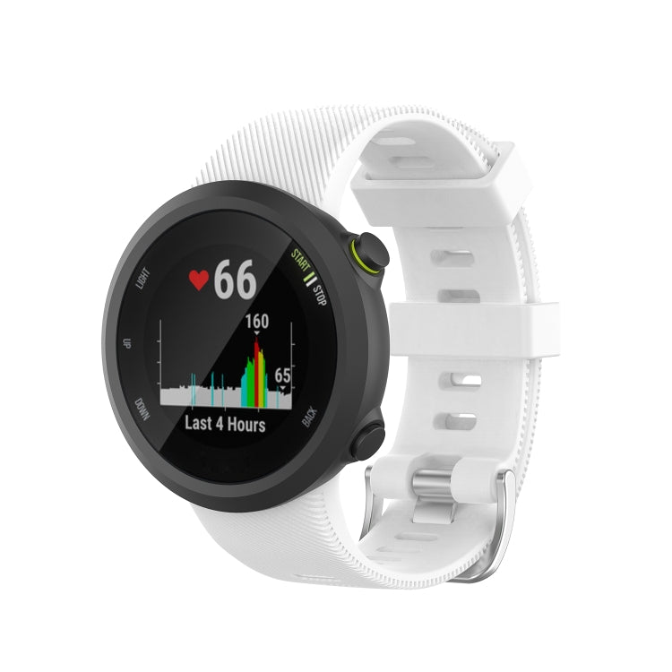 For Garmin Forerunner 45 / Forerunner 45 S Universal Twill Solid Color Silicone Watch Band, White, Orange, Black, Teal, Pink, Grey, Claret, Blue, Purple