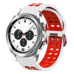 20mm Breathable Two-Color Silicone Watch Band, For Samsung Galaxy Watch 4 Classic 42mm, For Galaxy Watch Active 2
