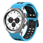 20mm Breathable Two-Color Silicone Watch Band, For Samsung Galaxy Watch 4 Classic 42mm, For Galaxy Watch Active 2