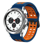 20mm Breathable Two-Color Silicone Watch Band, For Samsung Galaxy Watch 4 Classic 42mm, For Galaxy Watch Active 2