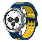 20mm Breathable Two-Color Silicone Watch Band, For Samsung Galaxy Watch 4 Classic 42mm, For Galaxy Watch Active 2
