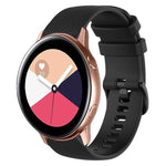 20mm Plaid Solid Color Silicone Watch Band, For Samsung Galaxy Watch4 44mm, For Samsung Galaxy Watch4 Classic 46mm, For Samsung Galaxy Watch4 Classic 42mm, For Samsung Galaxy Watch Active 2