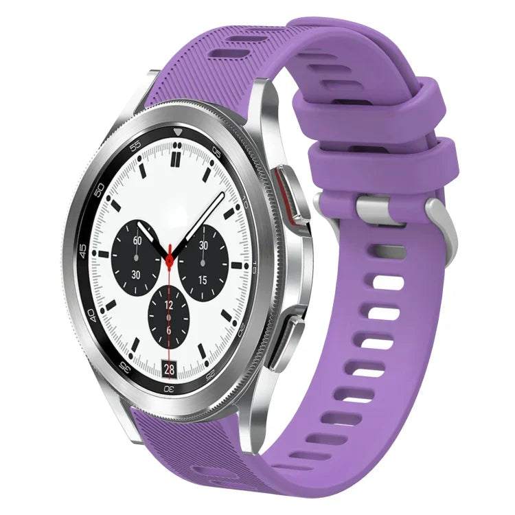 20mm Twill Solid Color Silicone Watch Band, For Samsung Galaxy Watch4 44mm, For Samsung Galaxy Watch4 Classic 46mm, For Samsung Galaxy Watch4 Classic 42mm, For Samsung Galaxy Watch Active 2