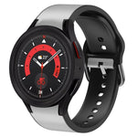 20mm Silicone Adhesive Leather Watch Band, For Samsung Galaxy Watch 5 40mm, For Samsung Galaxy Watch 5 44mm, For Samsung Galaxy Watch 5 Pro 45mm, For Samsung Galaxy Watch 4 40mm, For Samsung Galaxy Watch 4 44mm