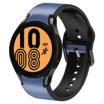 20mm Silicone Adhesive Leather Watch Band, For Samsung Galaxy Watch 5 40mm, For Samsung Galaxy Watch 5 44mm, For Samsung Galaxy Watch 5 Pro 45mm, For Samsung Galaxy Watch 4 40mm, For Samsung Galaxy Watch 4 44mm