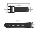 20mm Silicone Adhesive Leather Watch Band, For Samsung Galaxy Watch 4 Classic 46mm, For Samsung Galaxy Watch 4 Classic 42mm, For Samsung Galaxy Watch Active 2