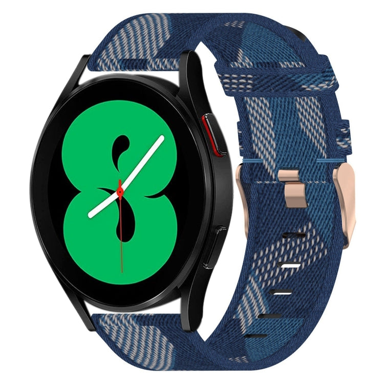 20mm Nylon Woven Watch Band, For Samsung Galaxy Watch5 40mm, For Samsung Galaxy Watch5 44mm, For Samsung Galaxy Watch5 Pro 45mm, For Samsung Galaxy Watch4 40mm, For Samsung Galaxy Watch4 44mm, For Samsung Galaxy Watch4 Classic 46mm