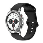 20mm Butterfly Buckle Solid Color Silicone Watch Band, For Samsung Galaxy Watch 4 44mm, For Samsung Galaxy Watch 4 Classic 46mm, For Samsung Galaxy Watch 4 Classic 42mm, For Samsung Galaxy Watch Active 2