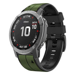 26mm Silicone Sports Two-Color Watch Band, For Garmin Descent MK2, For Garmin Descent MK2i