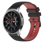 22mm Checkered Two-Color Silicone Watch Band, For Samsung Galaxy Watch3 45mm, For Samsung Galaxy Watch 46mm, For Samsung Gear S3 Classic, For Samsung Gear S3 Frontier